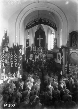 All Souls Day memorial funeral service requiem mass, St Martin's Church, Selles, Pas de Calais, France