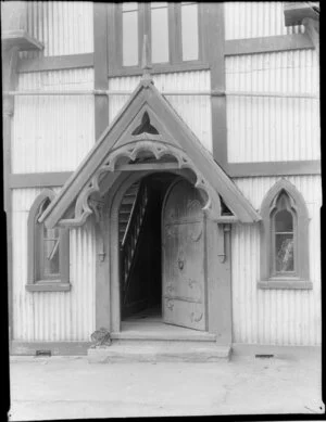Doorway at a building at Christ's College, Christchurch