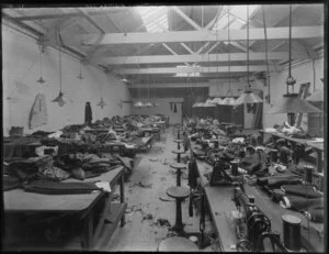Clothing factory, workroom, [Christchurch?]