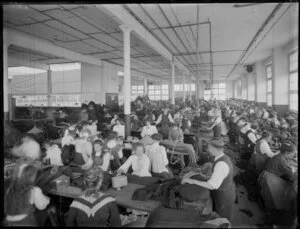 Clothing factory, workroom and staff, Christchurch