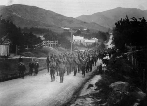 First Contingent for the South African War leaving Karori, Wellington