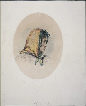 Sperrey, Eleanor Katherine 1862-1893 :[Portrait of a Maori woman] / E. K. Mair 1889.