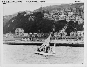 Oriental Bay, Wellington, and yacht
