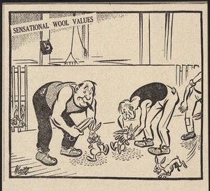 Waite, Keith, 1927- :Sensational wool values. Otago Daily Times, 16 November 1950.