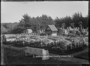 Soldiers' graves, Karori Cemetery, Wellington - Photograph taken by William Hall Raine