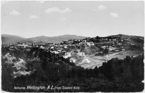 Creator unknown :Photograph of Kelburn, Wellington, from the Tinakori Hills