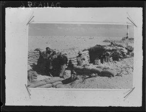 Regimental Aid Post of the 28 (Maori) Battalion in the New Zealand Box, El Alamein - Photograph taken by Dr C N D'Arcy