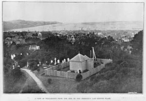 Overlooking Wellington from Richard John Seddon's gravesite; view includes the Colonial Time Service Observatory