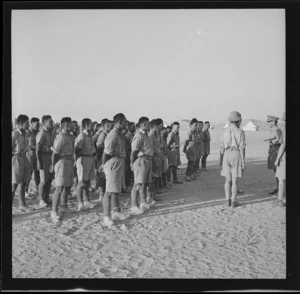 Members of the Maori Battalion, during World War II, probably in Egypt