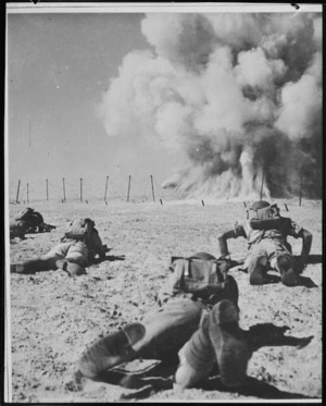 Forward party at work in the Western Desert during World War II, Egypt