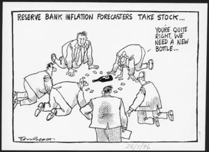 Scott, Tom, 1947- :Reserve Bank inflation forecasters take stock. [Evening post, 25 July 1996].