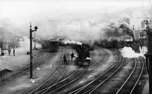 Suburban train leaving Lambton station, J shunt, Wg loco