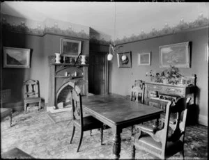 Dining room of the Norton family home, Christchurch