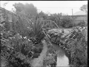 Garden of house in Springfield Road, Christchurch