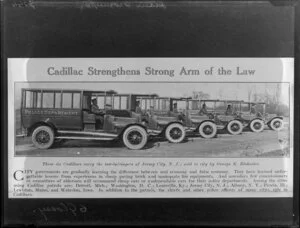 Copy of New Jersey Police Department Cadillac motor cars for Dexter and Crozier, Christchurch