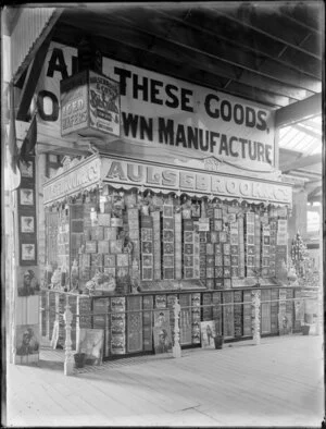 New Zealand International Exhibition of 1906-1907, Christchurch, Aulsebrook & Co, stand