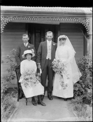 Walters wedding group, Christchurch