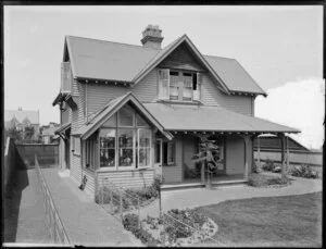 Two-storey house on Gloucester Street, Christchurch, with conservatory