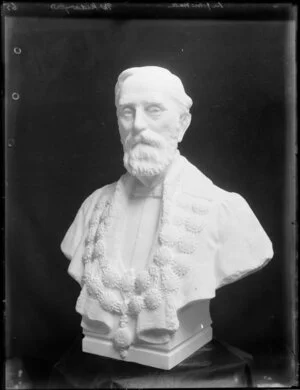 Bust of Sir John Hall, with chain of office or regalia