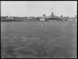 Cricket at Lancaster Park, playing for the Plunket Shield, Christchurch