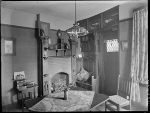 Sitting room of house in Springfield Road, Christchurch