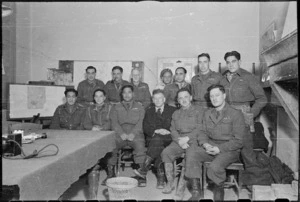 Senior officers of 28 (Maori) Battalion with Daniel Sullivan, Italy - Photograph taken by George Frederick Kaye