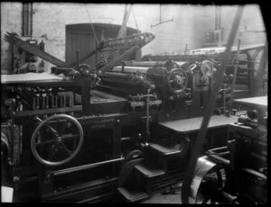 Printing press, manufactured by CB Cottrell & Sons Company New York, [Christchurch?]