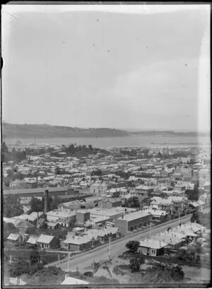 Dunedin, looking over the city to the harbour