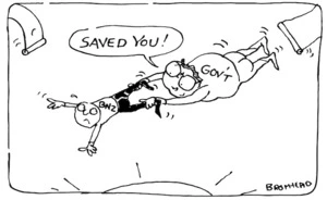 Bromhead, Peter 1933- :Saved you! Auckland Star, 15 March 1989.