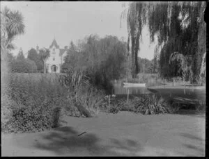 View across stream of Meadowbank house, Christchurch