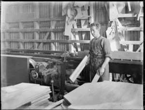 Ex-serviceman carpenter undergoing rehabilitation after the Great War