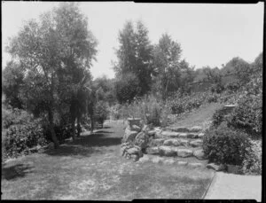 Garden of Reese family house in Cashmere, Christchurch