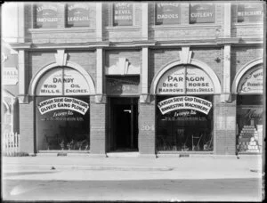 Exterior of Ivory's Ltd, Dundas Street, Christchurch