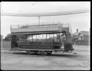 Double decker tram car, Christchurch