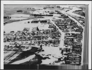 Mataura flooded by the waters of the Mataura River