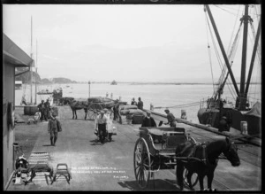 Nelson wharf during the 1913 waterfront strike