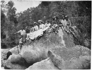Group in the vicinity of Falls River
