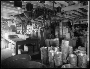 Shop interior of David McFarlane, ironmonger, Wanganui