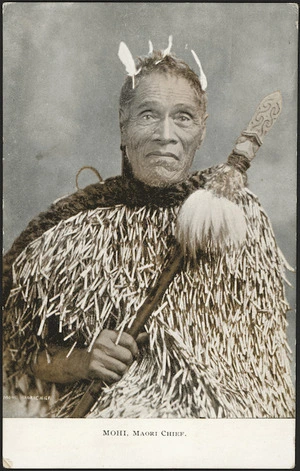 [Postcard]. Mohi, Maori chief. H & B post card [ca 1910].