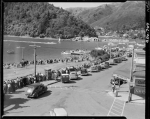 Scene in Picton during a yachting and power boat regatta - Photograph taken by K V Bigwood
