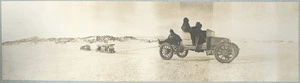 Car pulling sleds during the British Antarctic Expedition (1907-1909)