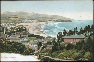 [Postcard]. St Clair, Dunedin, N.Z. [Photographer] Guy. New Zealand Post Card. [ca 1905].