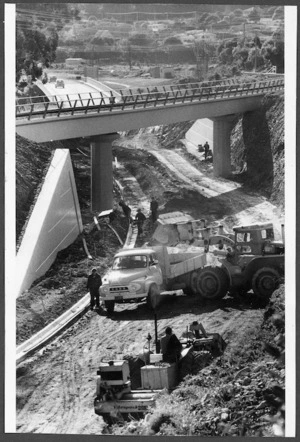Underpass under construction, Waikanae