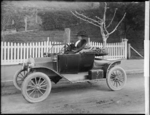 Woman in a Model T Ford Runabout