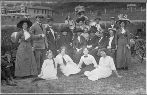 Group photograph of members of the Martin family and friends