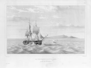 Sainson, Louis Auguste de, b 1801 :La corvette l'Astrolabe en vue de l'ile Vanikoro. De Sainson pinx; A. St. Aulaire lith. Pl 175. Paris, Lemercier [1833]