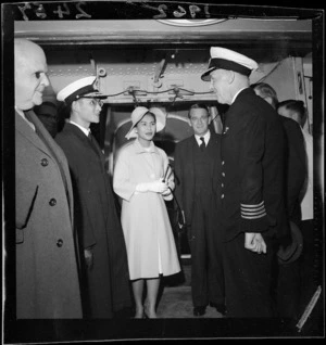 The King and Queen of Thailand on board the "Rangitera"