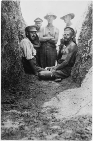 Soldiers in a trench, Gallipoli Peninsula, Turkey