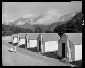 Accommodation huts at Cascade Creek Camp - Photograph taken by K V Bigwood