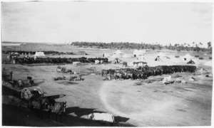 Overlooking military camp during World War I, Iraq